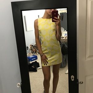 yellow daisy tank top dress